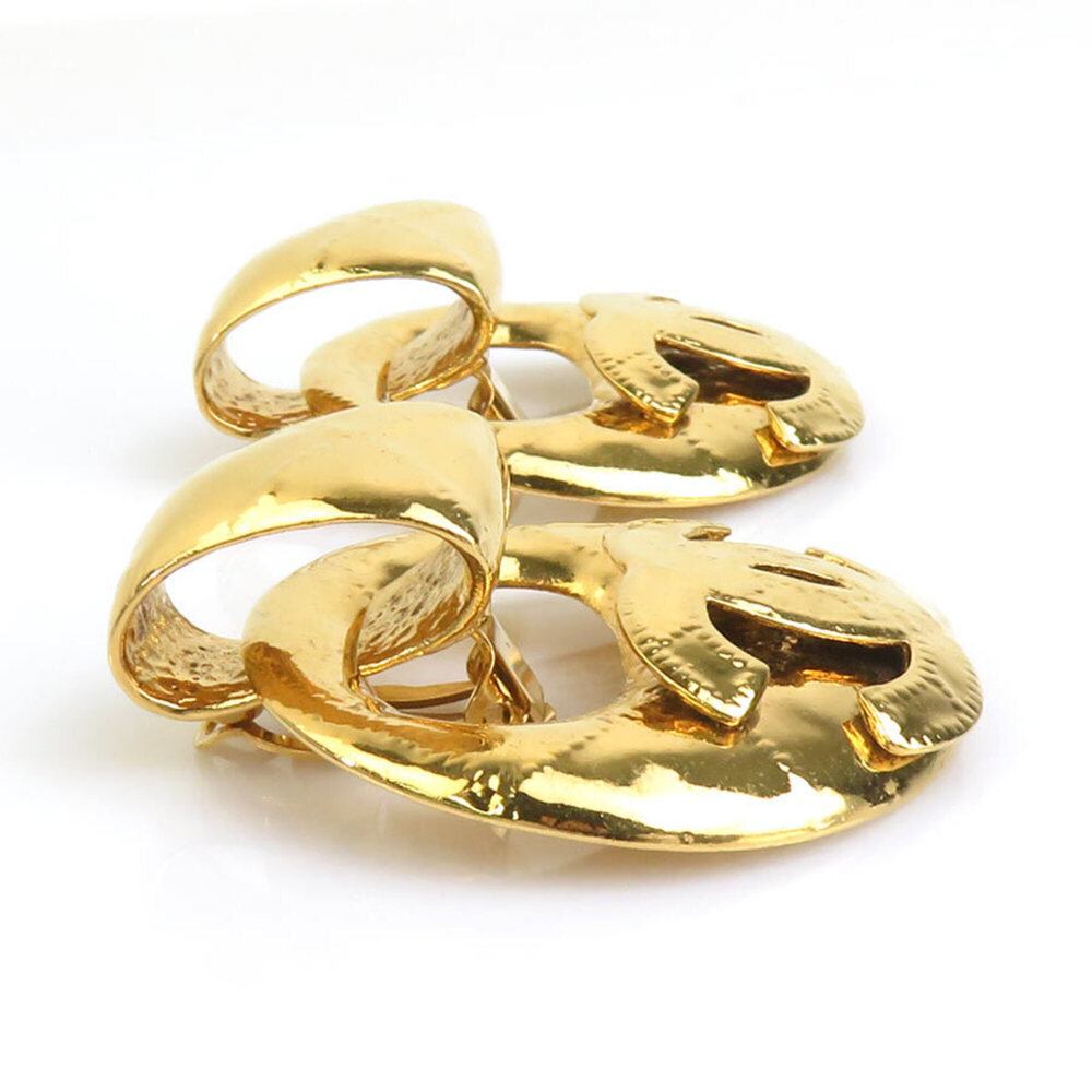 Chanel earrings, metal, gold, women's, h32612g - Picture 6 of 15